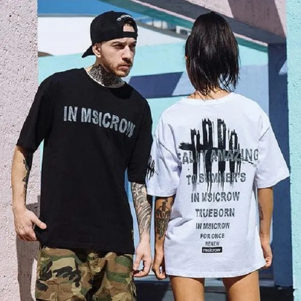 Really Amazing Printed Hip Hop Streetwear Loose Tees