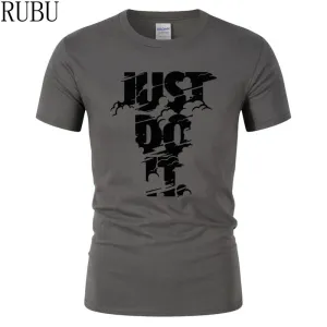 RUBU 2018 New High quality brand men T-shirt casual short sleeve o-neck fashion printed cotton t shirt men /woman tees shirt