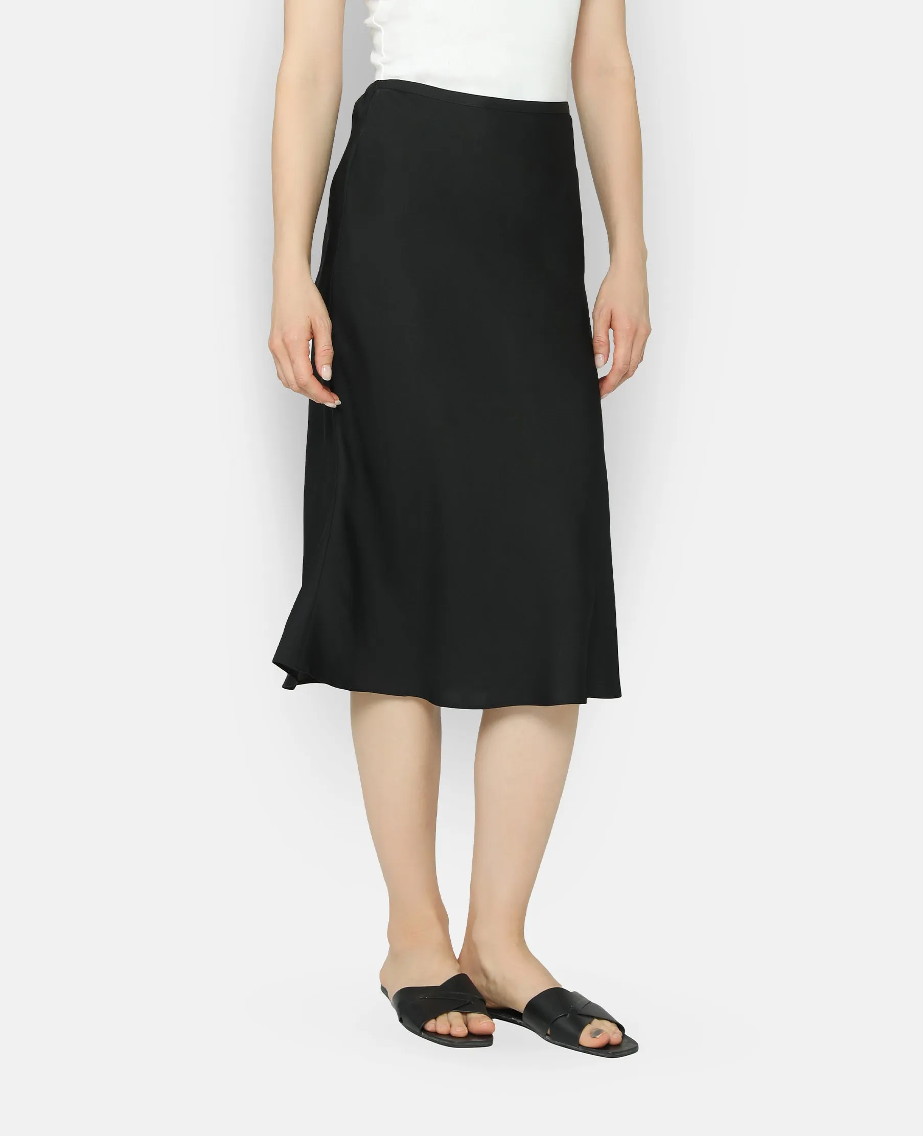 Silk Bias Cut mid-length Skirt