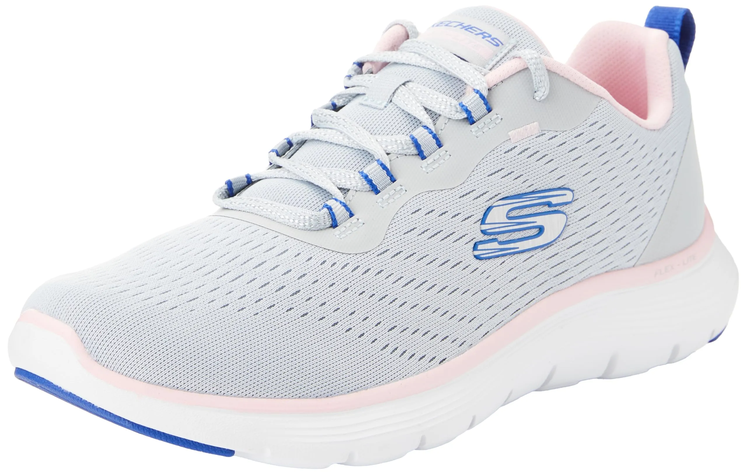 Skechers Women's Flex Appeal 5.0 Sneaker, Grey Blue Pink