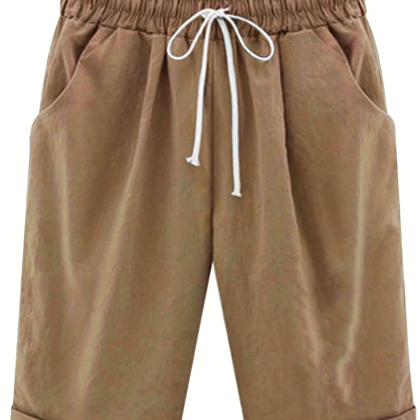 Spring  Summer Drawstring Bermuda Shorts for Women