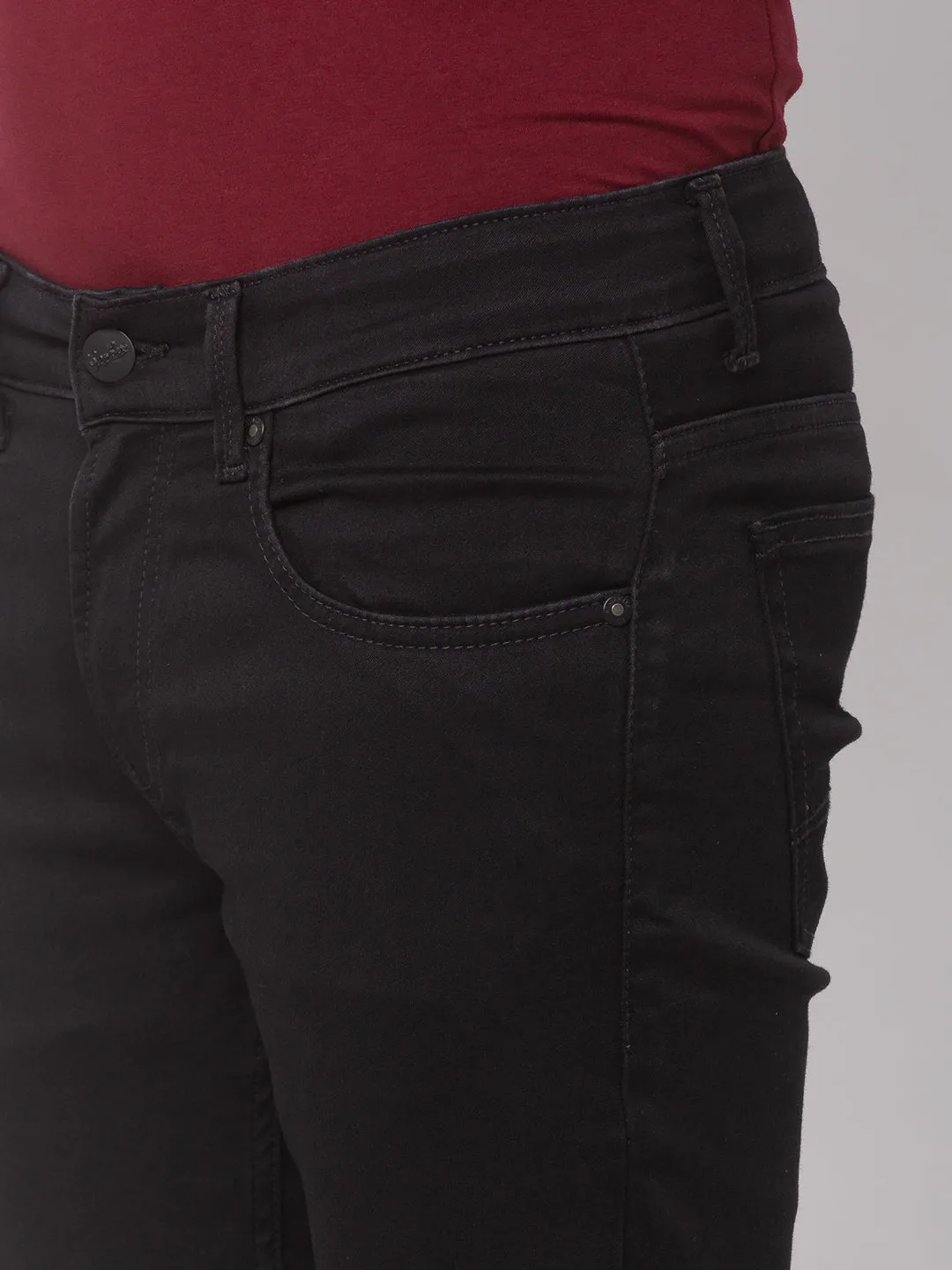 Spykar Black Cotton Men Jeans