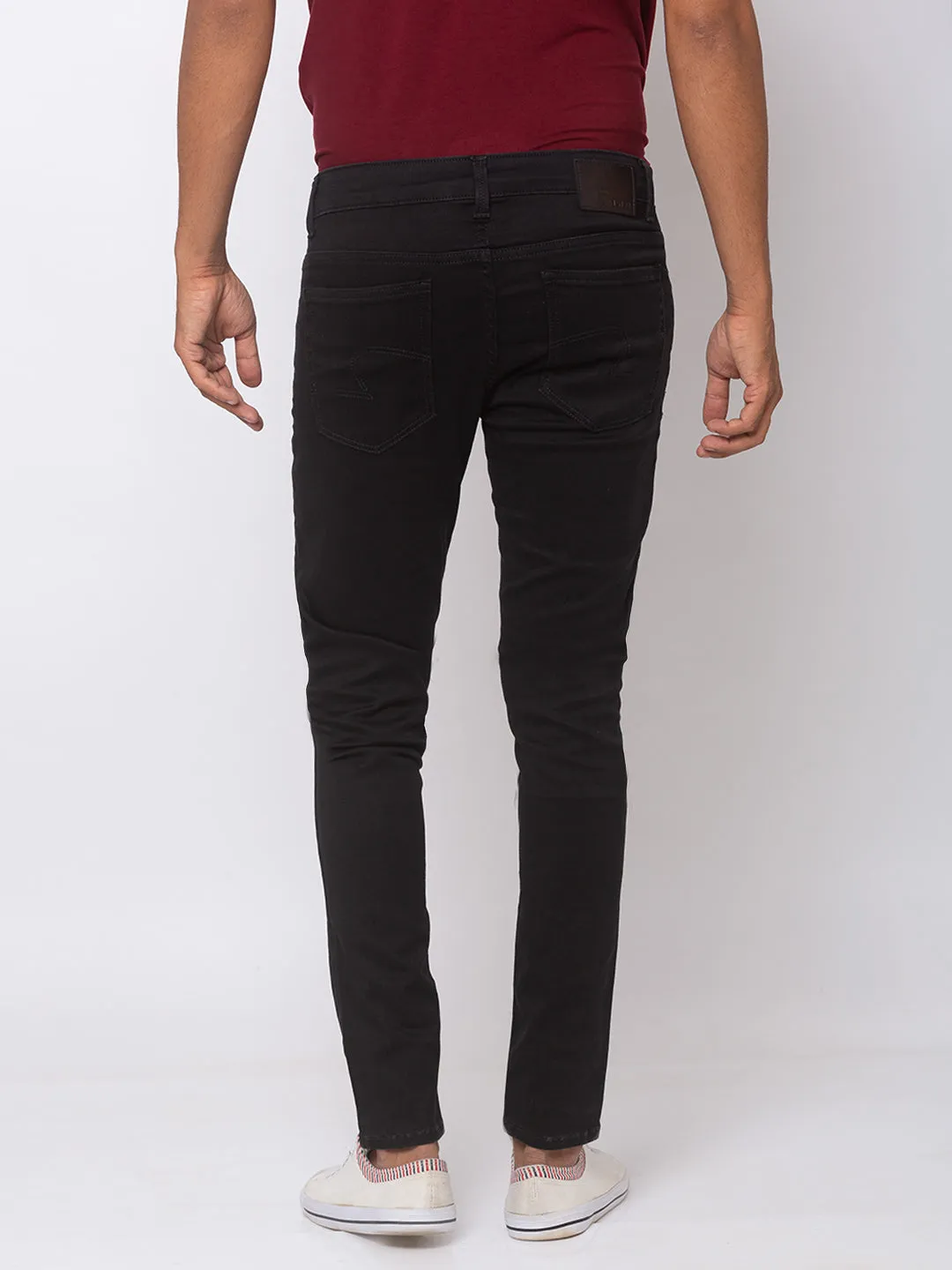 Spykar Black Cotton Men Jeans