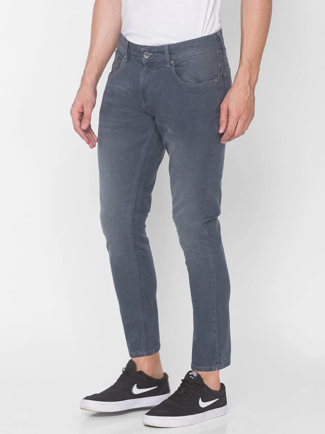 Spykar Grey Cotton Men Jeans (Kano)