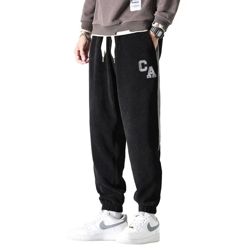 Tapered Loose Fit Patchwork Versatile Elasticity Sweatpant