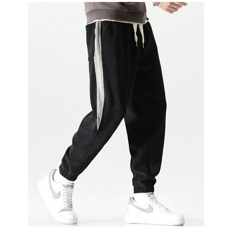 Tapered Loose Fit Patchwork Versatile Elasticity Sweatpant