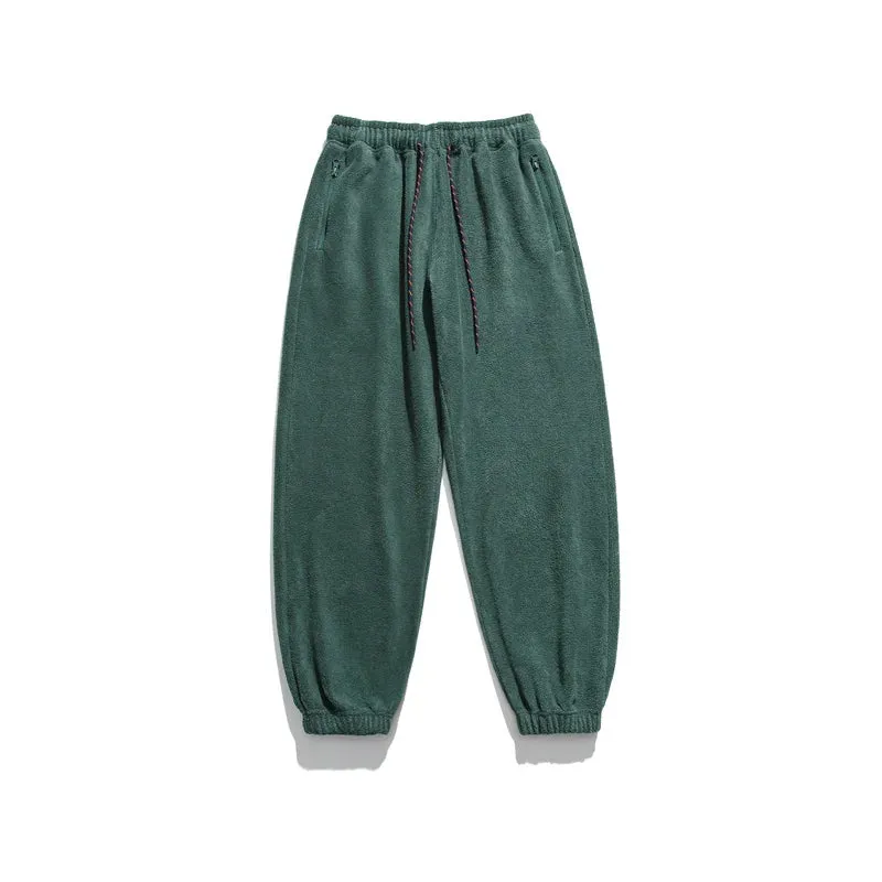 Thick Fleece Jogging Pants Trendy Sport Casual Pants Men Joggers Trousers