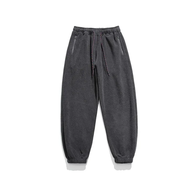 Thick Fleece Jogging Pants Trendy Sport Casual Pants Men Joggers Trousers