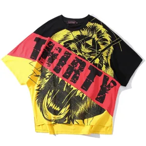 Thirty Gorilla Printed Hip Hop Streetwear Loose Tees