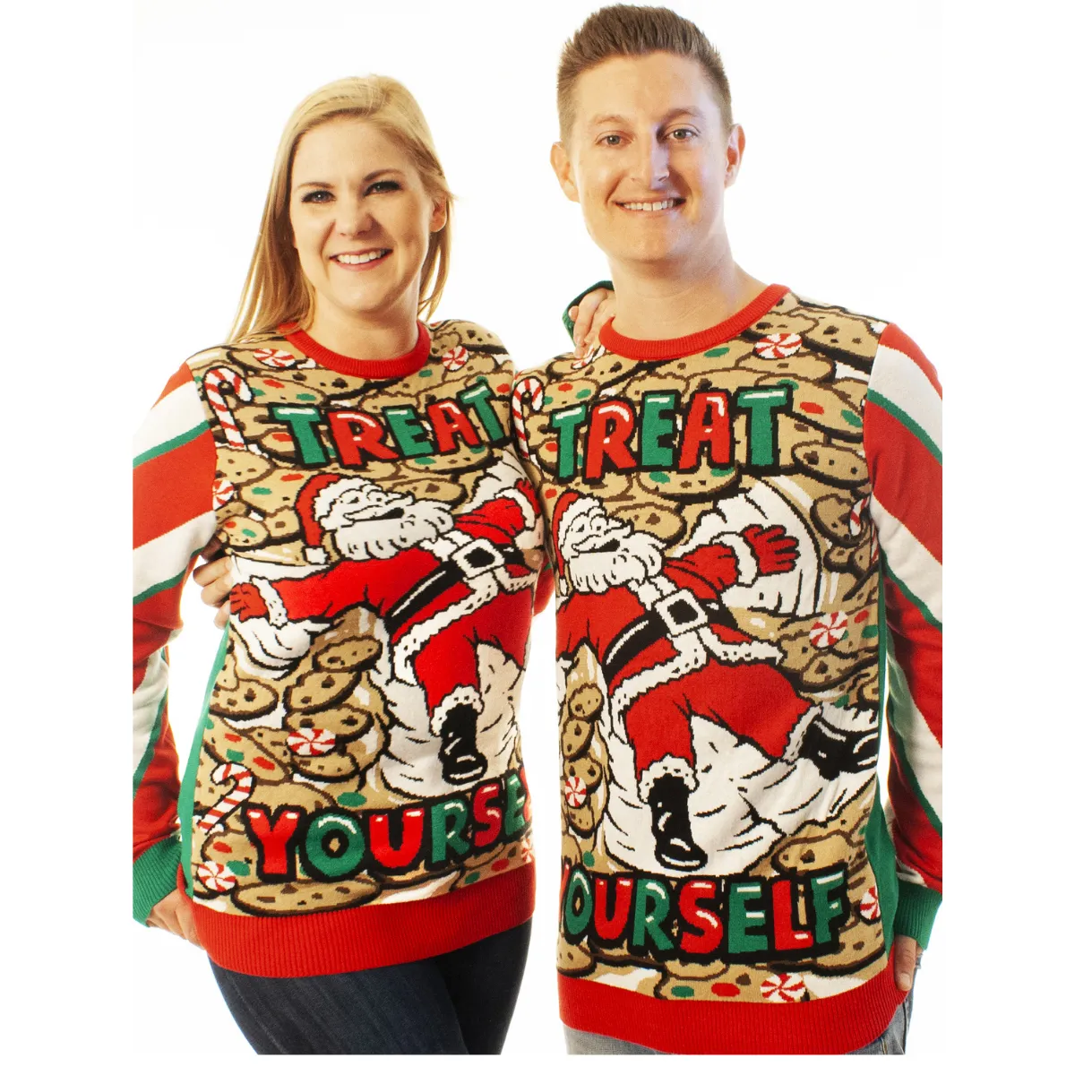 Treat Yourself | Ugly Christmas Sweater For Men & Women | Unisex Sizing