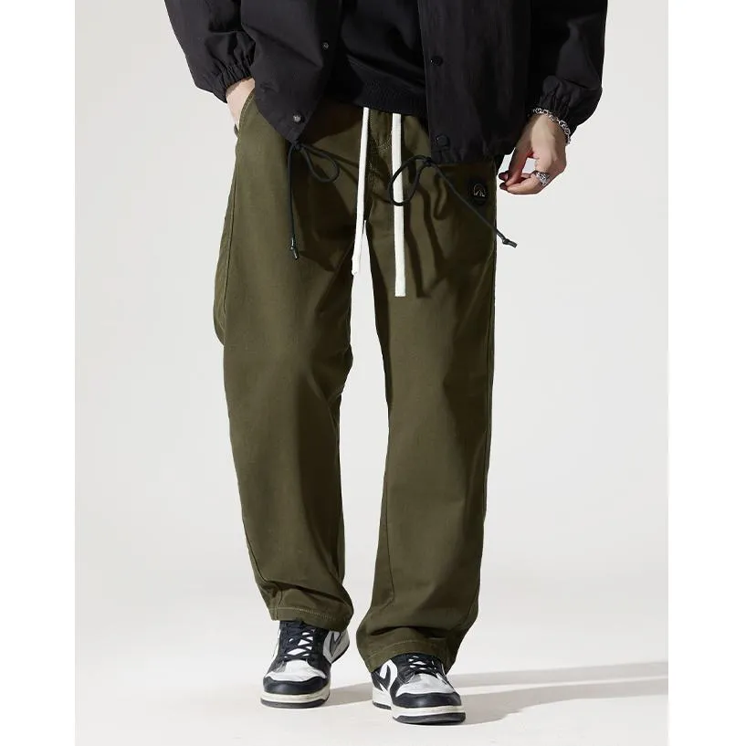 Trendy Loose Fit Pure Cotton Straight Leg Cargo Pants