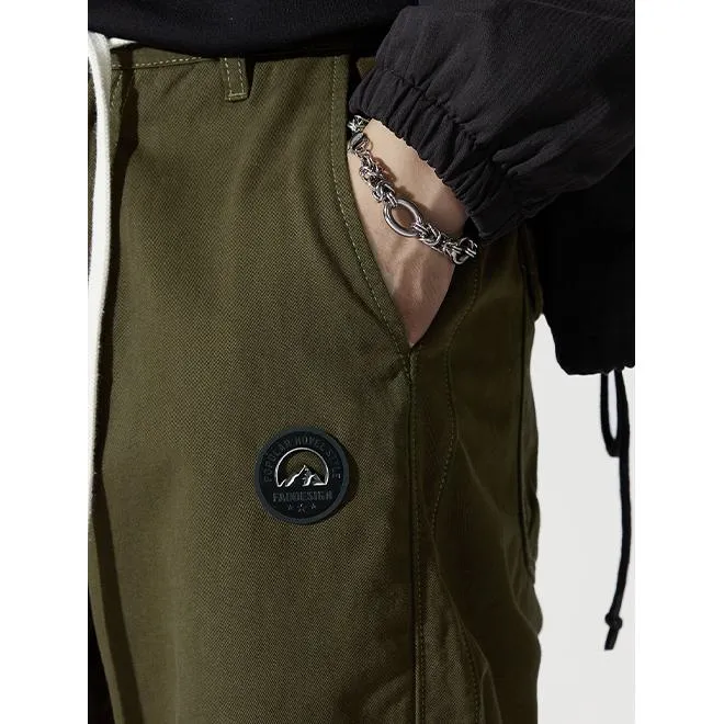 Trendy Loose Fit Pure Cotton Straight Leg Cargo Pants