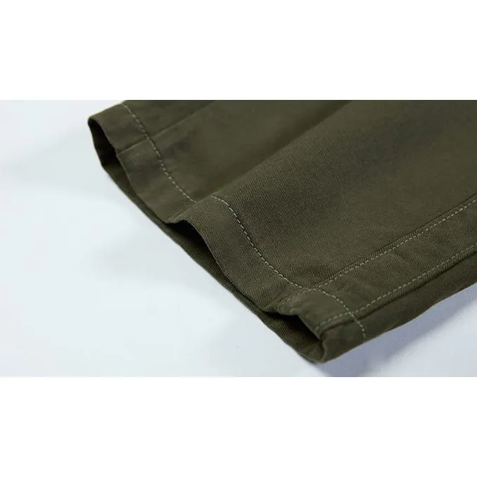 Trendy Loose Fit Pure Cotton Straight Leg Cargo Pants