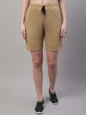 Vimal Jonney Mud Regular fit Cotton Shorts for Women