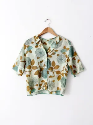 vintage 50s silk blouse