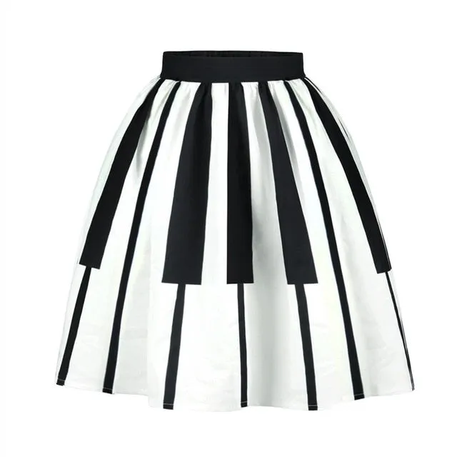 Vintage BNW Striped High Waist Midi Skirts