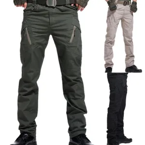 Wiaofellas Cargo Pants Military Tactical Pants Multi-Pocket Outdoor Hiking Army Joggers Pant Cotton Blend Water Resistant Casual Long Pants