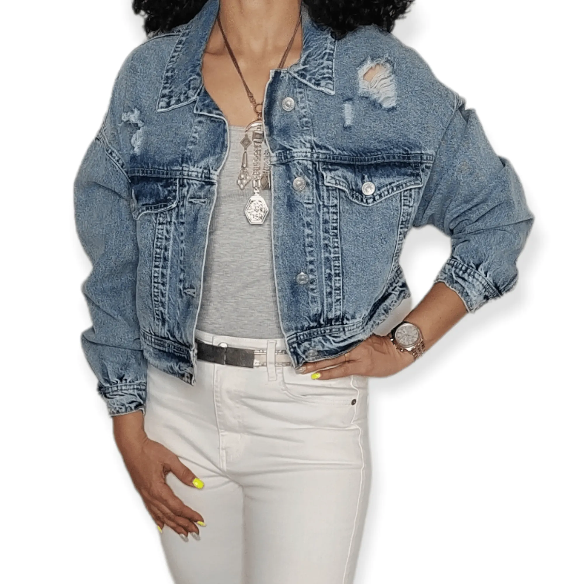 Women Jacket Jeans [3] - (blue)