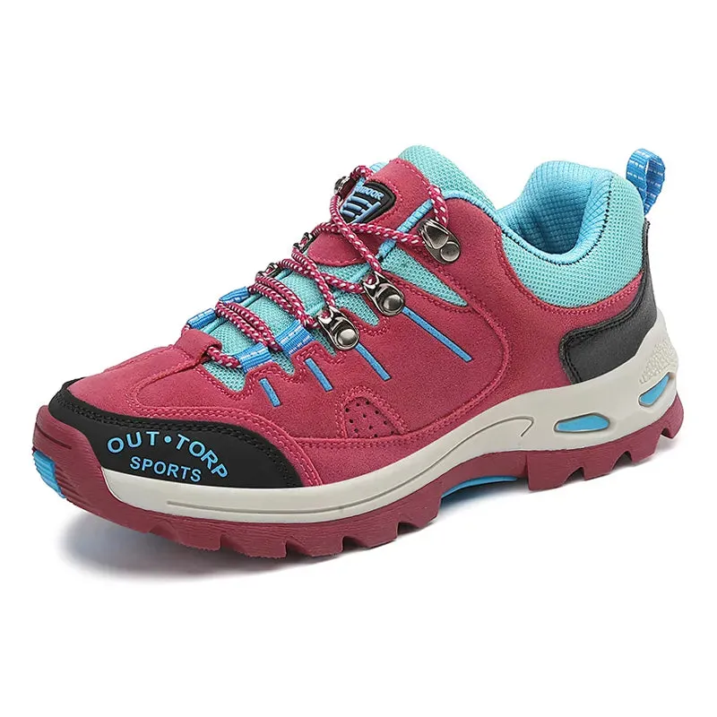 Women Leather Hiking Shoes Outdoor Trekking Shoes Mountain Sneakers - WHS50201