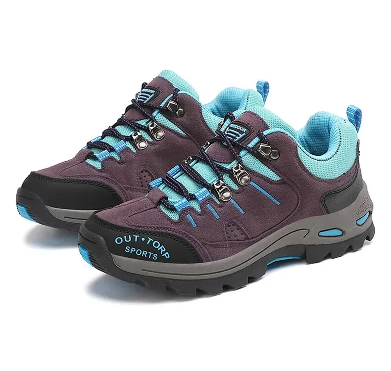 Women Leather Hiking Shoes Outdoor Trekking Shoes Mountain Sneakers - WHS50201