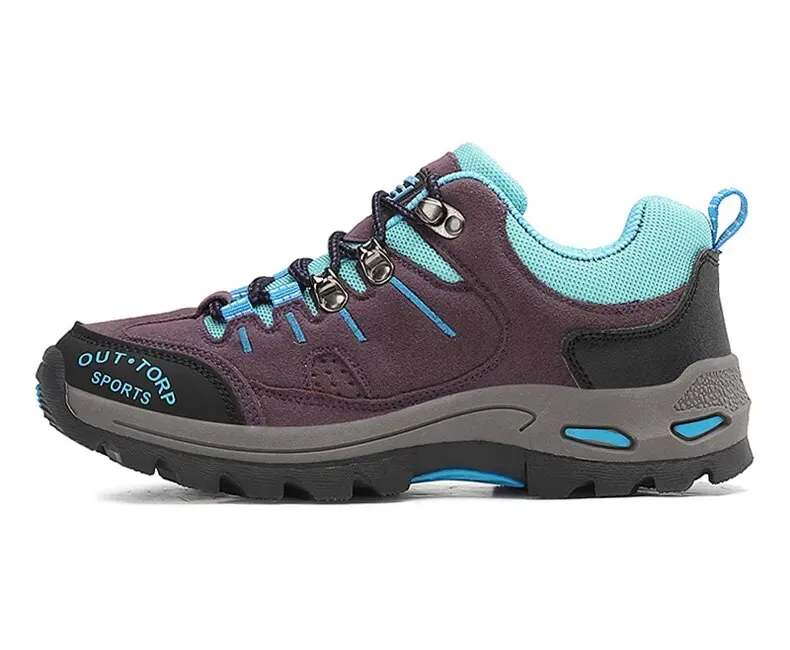 Women Leather Hiking Shoes Outdoor Trekking Shoes Mountain Sneakers - WHS50201