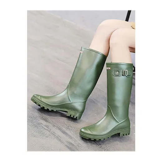 Women Water Resistant Fashion Rain Boots - WRBC16586