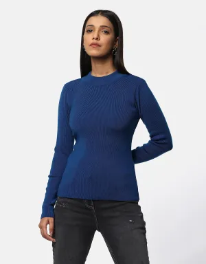 Women Woolen Warm Round Neck Skivvy