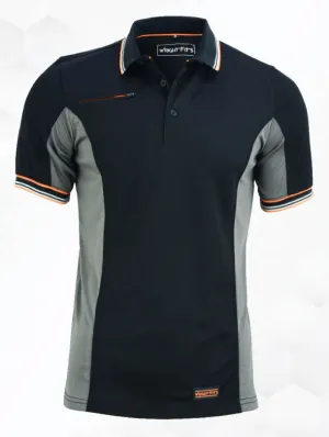 WrightFits Essential 2-Tone Men Work Polo T Shirt - EBG