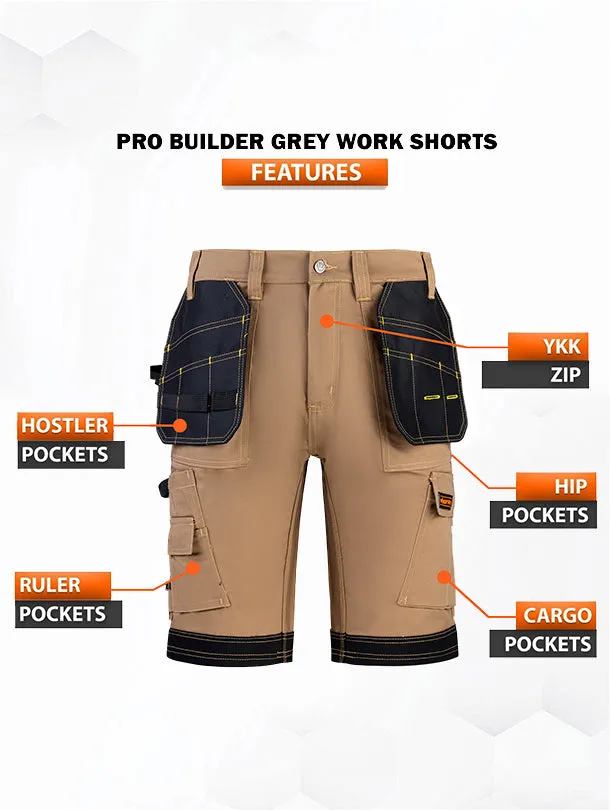 WrightFits Men Pro Builder Work Shorts - DTS