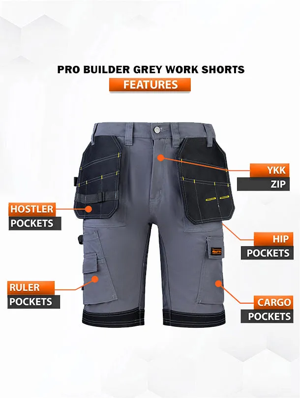 WrightFits Men Pro Builder Work Shorts - DTS